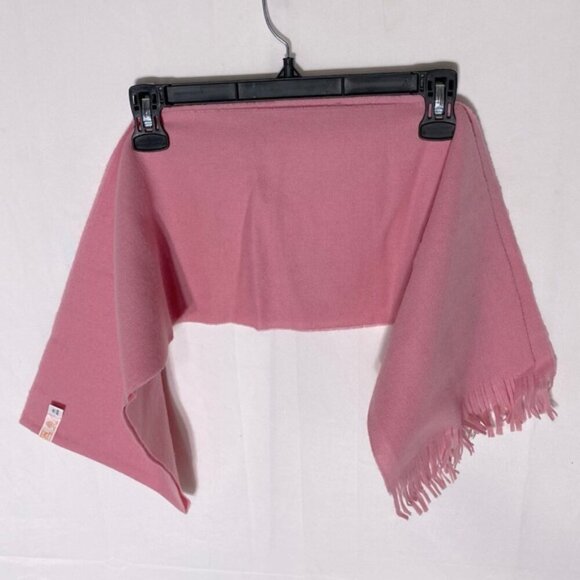Vintage Pendleton Pink 100% Virgin Wool Long Scarf With Fringe - Picture 16 of 16